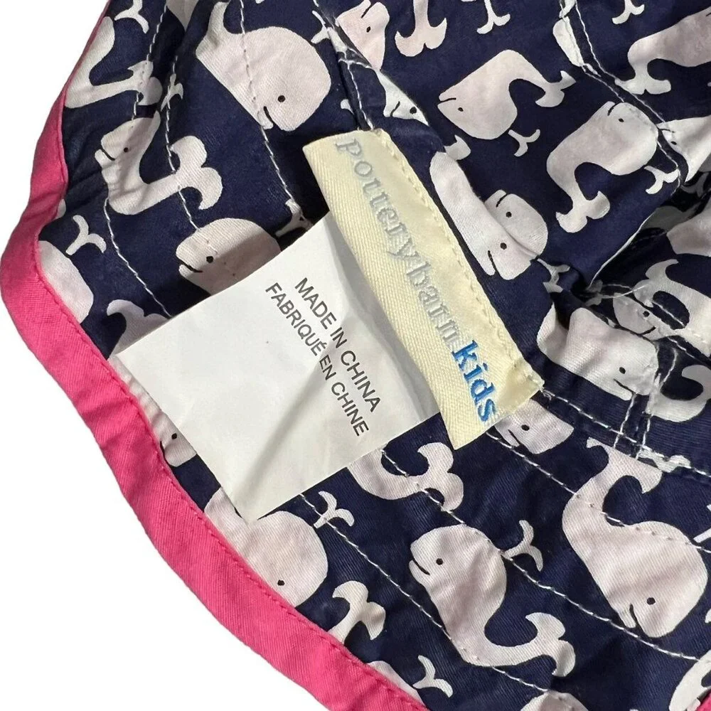 Pottery Barn Kids PBK 6-12m Reversible Whale Swim Hat Sunhat